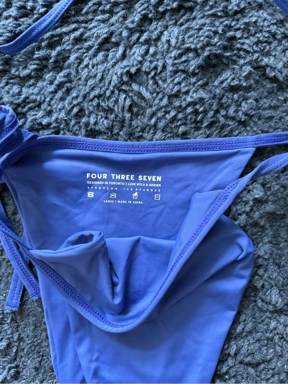 Classic Triangle Tie-Side Bikini - Blue